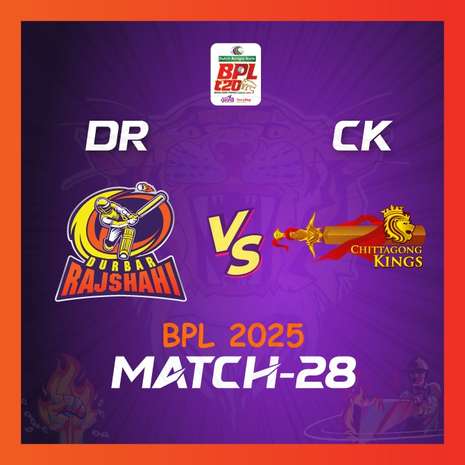 Match 28: Durbar Rajshahi vs Chittagong Kings