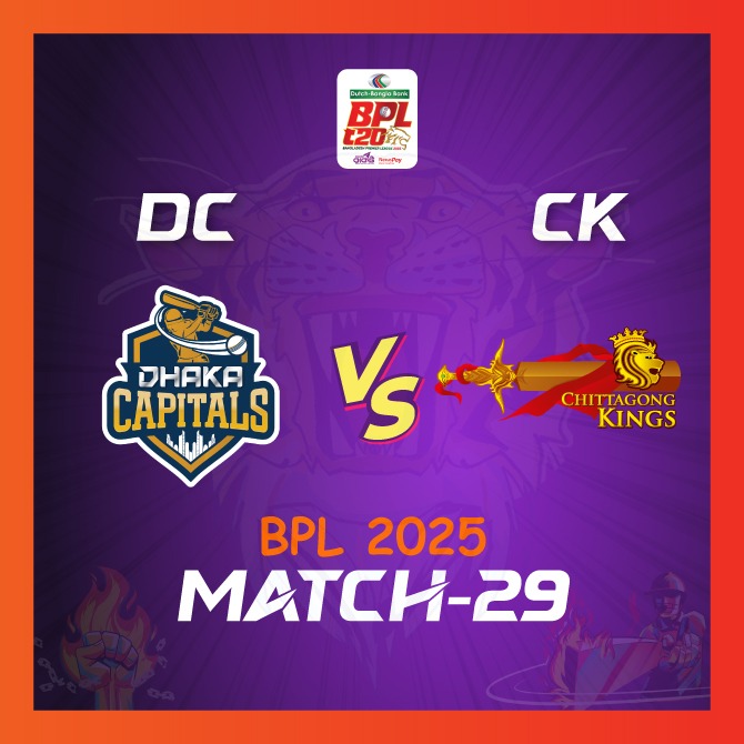 Match 29: Dhaka Capitals vs Chittagong Kings